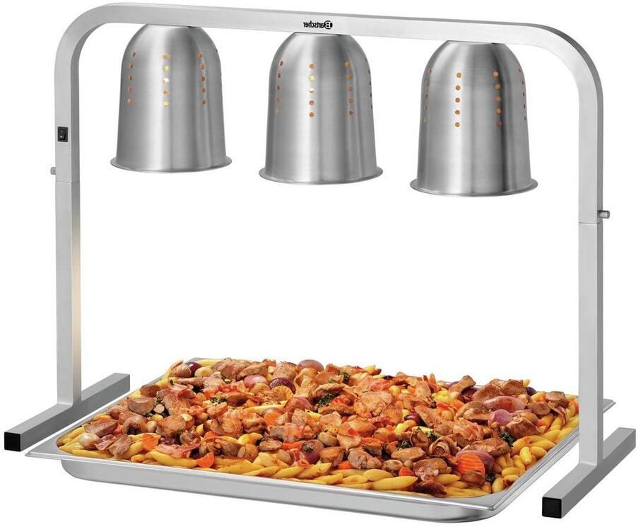 Warmtebrug Buffet warmer Eten warm houden 3 warmtebronnen 2 1 GN Zilver