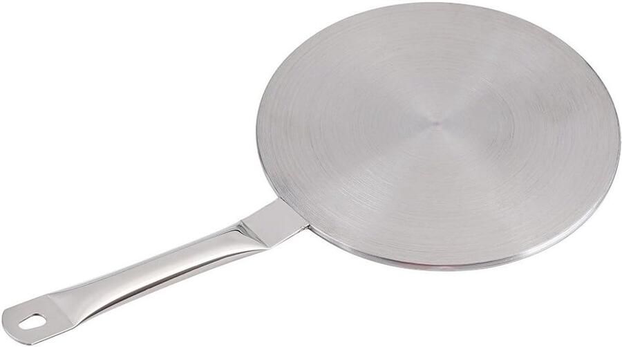 Warmtediffuser Plaat Converter Adapter Gelijkmatig Koken Roestvrij Staal 20 cm Zilver