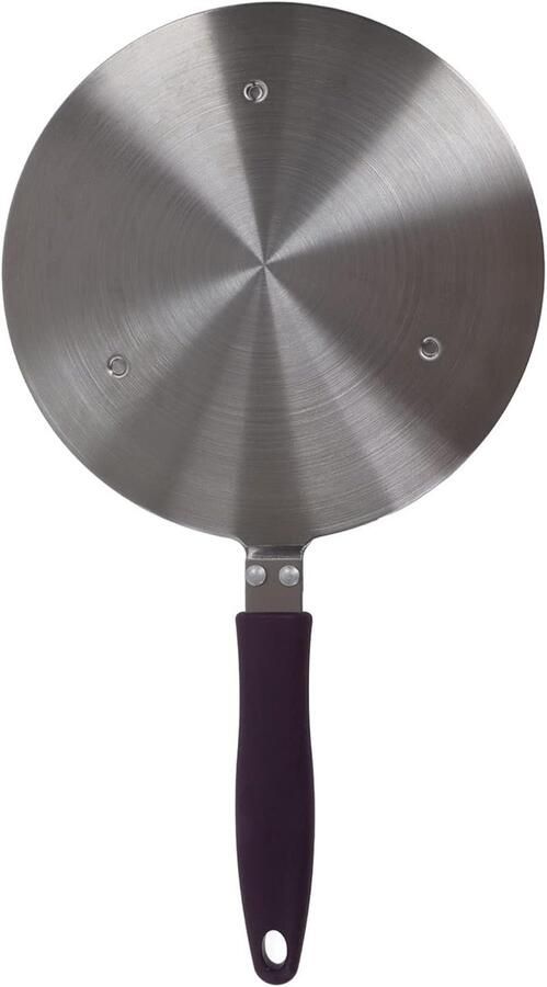 Warmtegeleider Plaat Inductie Adapter Gelijkmatig Koken Roestvrij Staal 22 cm Zilver