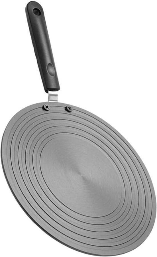 Warmtegeleidingsplaat Inductie Adapter Koken op Gasfornuis Verdeelt Warmte Gelijkmatig 39.4 cm Zilver