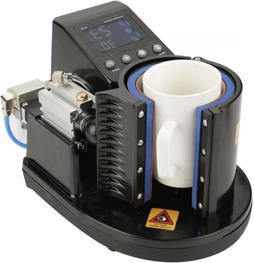 Warmtepers Machine Transferpers Mokken Bedrukken Automatische Kop Aanpassing 11oz Zwart