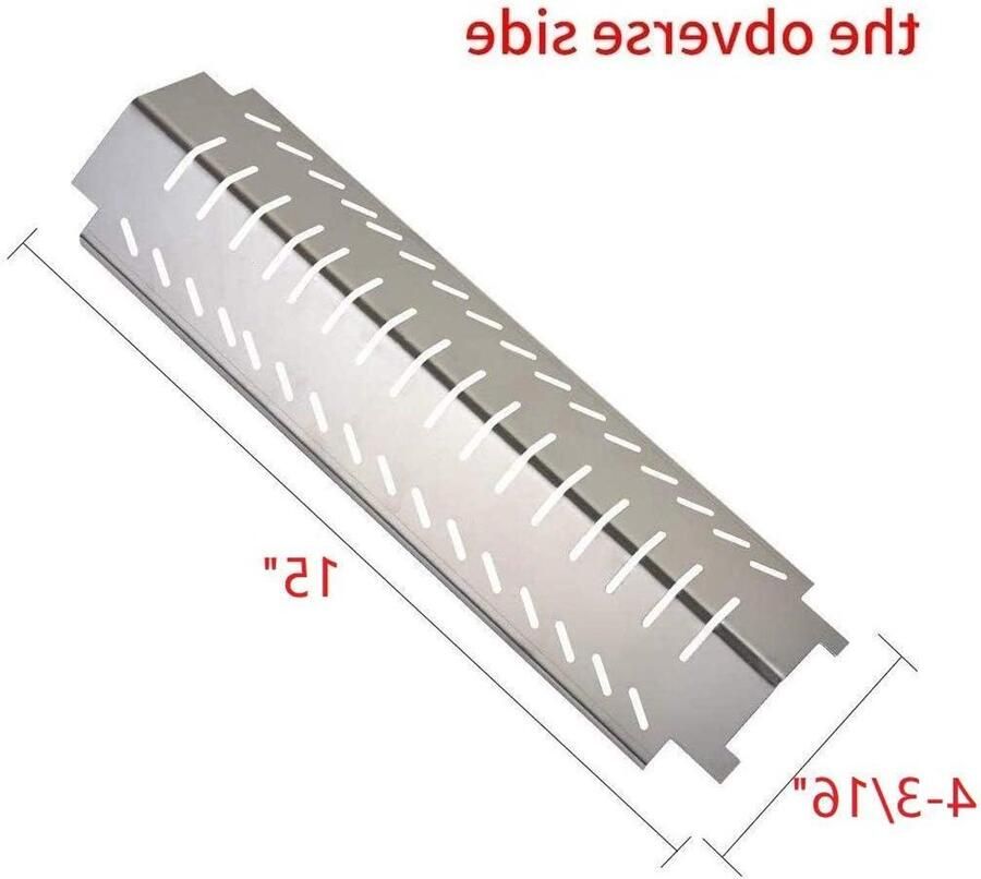 Warmteplaat Grill Grillplaat Schild Barbecue Onderhoud Roestvrij Staal 38 cm Zilver