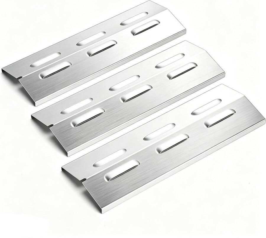 Warmteplaat Reserveonderdelen Grill Brander Cover Barbecue Onderhoud Universele Pasvorm 335 x 12cm Zilverkleurig