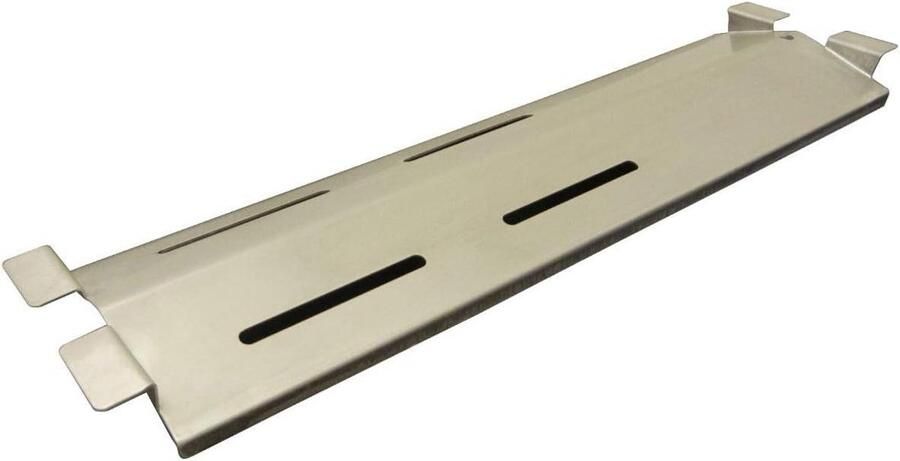 Warmteplaat RVS Hitteschild Grill Barbecue Reparatie Roestvrij Staal 37 x 10 cm Zilver