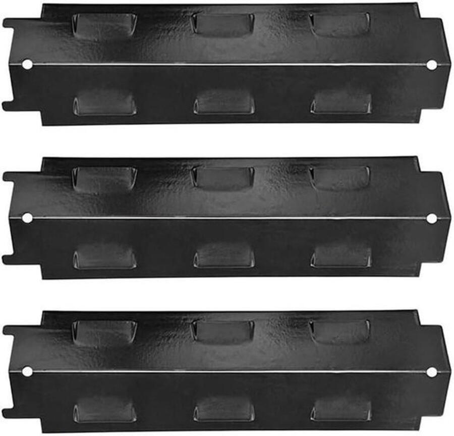 Warmteplaat Set Grillplaat Vervanging Grill Prestaties Verbeteren Gelijkmatige Warmteverdeling 38 x 11 x 3 cm Zwart