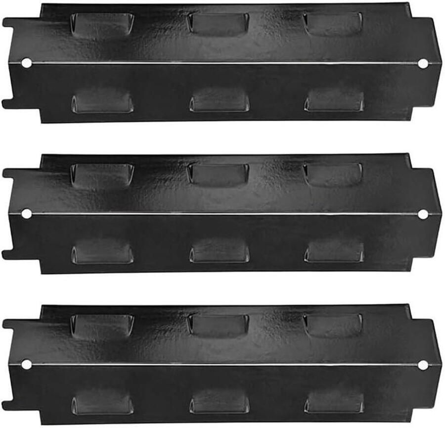 Warmteplaat Set Grillplaat Vervanging Grill Prestaties Verbeteren Gelijkmatige Warmteverdeling 38 x 11 x 3 cm Zwart