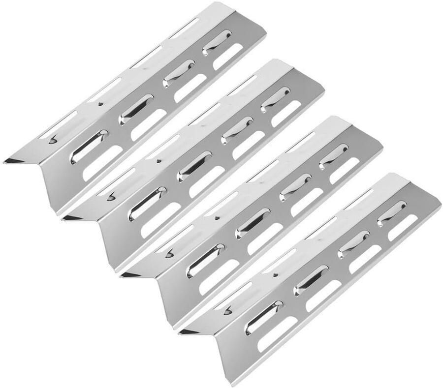 Warmteplaat Set Grill Onderdelen BBQ Onderhoud Gelijkmatige Warmte 41CM 4 Stuks Zilver