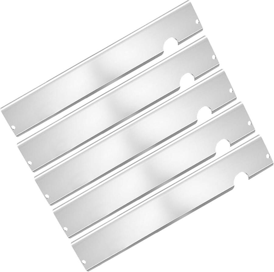Warmteplaten Grill Hitteverdelers Vlamverdeler Buiten Koken Roestvrij Staal 46 x 16 x 16 cm Zilver
