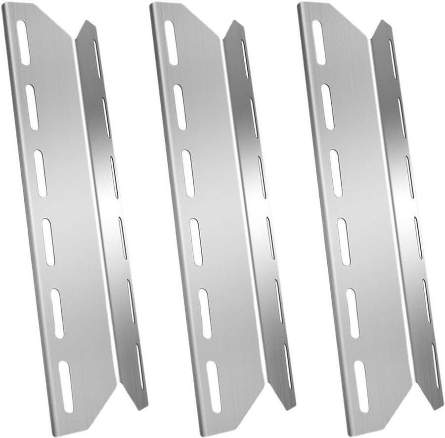 Warmteplaten RVS BBQ Platen Grill Reparatie Roestvrij Staal Materiaal 46 x 16 x 6 cm Metallic