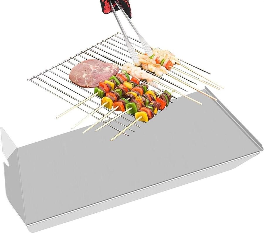 Warmteschot Grill Reserveonderdeel BBQ Buiten Koken Gelijkmatige Warmte Universeel Zilverkleurig