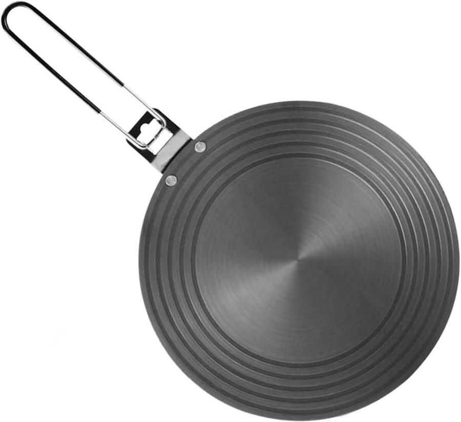 Warmteverdeler Aluminium Kookring Adapterplaat Gelijkmatig Koken Drielaagse Structuur 24 cm Zwart