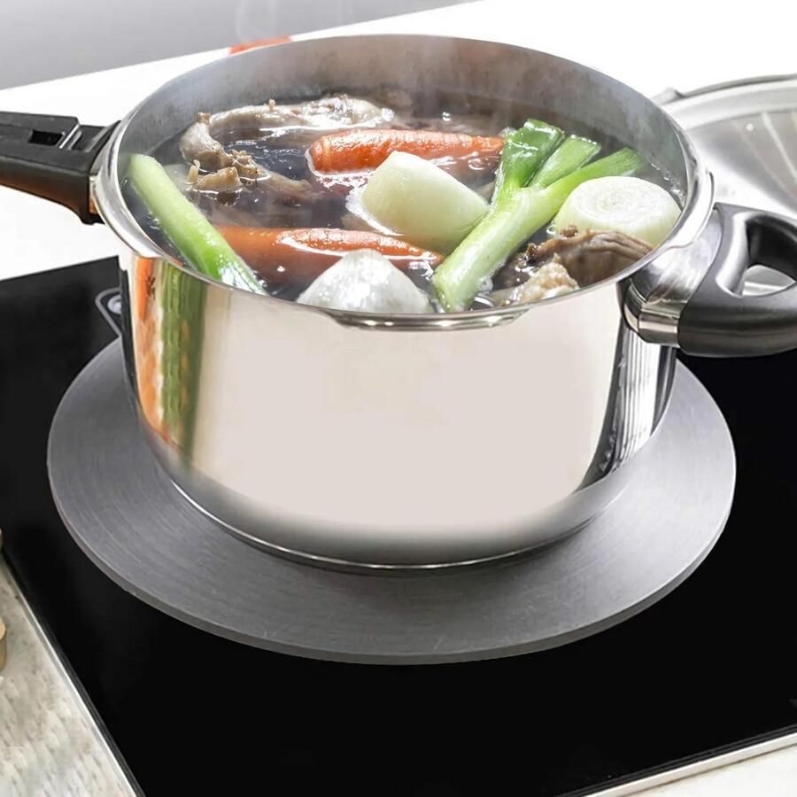 Warmteverdeler en adapter voor inductiekookplaten 12 cm diameter drielaags metaal