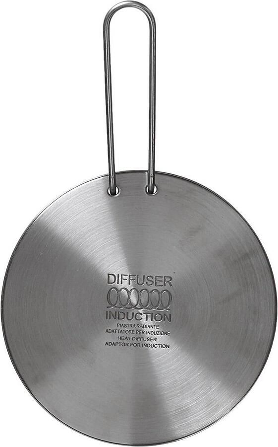Warmteverdeler en adapter voor inductiekookplaten 12 cm diameter drielaags metaal