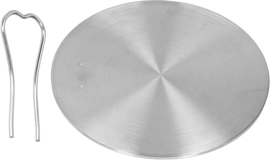 Warmteverdeler Kookplaat Inductie Adapter Gelijkmatig Koken Roestvrij Staal 17.5 cm Zilver