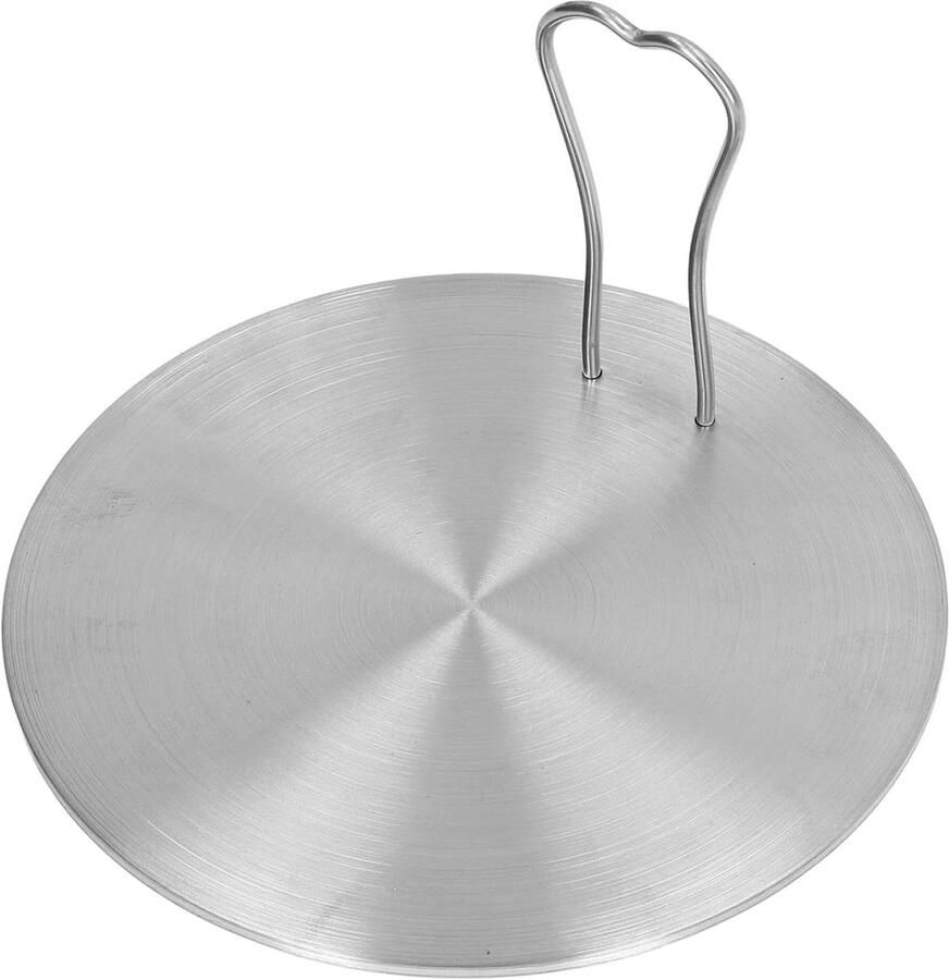 Warmteverdeler Kookplaat Inductie Plaat Gelijkmatig Koken Roestvrij Staal 20 cm Zilver