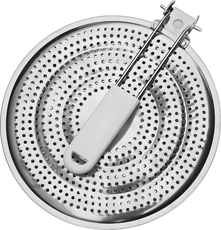 Warmteverdeler Oven Vlamwerende Plaat Gelijkmatig Koken Roestvrij Staal 20 cm Breed Zilverkleurig - Foto 1