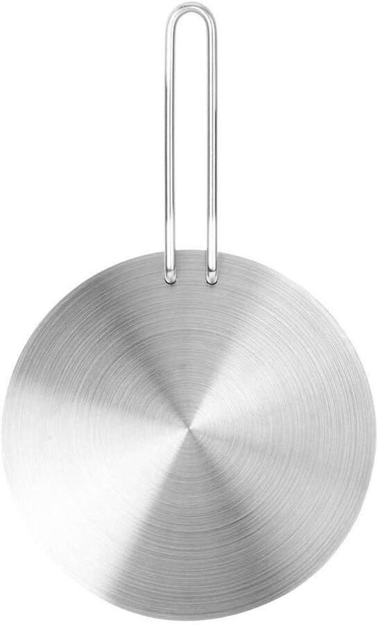 Warmteverdeler Plaat Adapter Converter Gelijkmatig Koken Roestvrij Staal 22 cm Zilver
