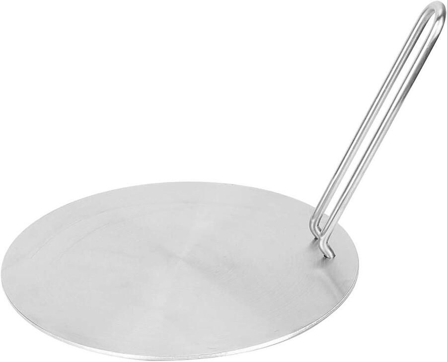 Warmteverdeler Plaat Inductie Adapter Gelijkmatig Koken Roestvrij Staal 24 cm Zilver