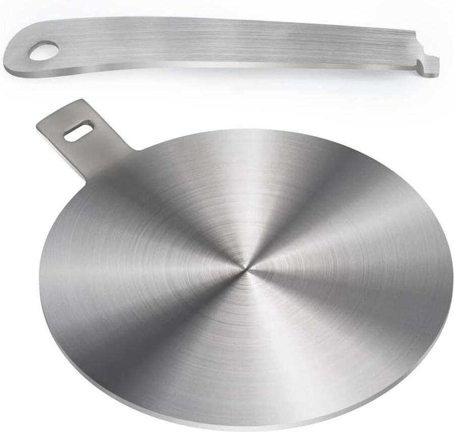 Warmteverdeler Plaat Inductie Adapter Gelijkmatig Koken Roestvrij Staal 25 cm Zilver