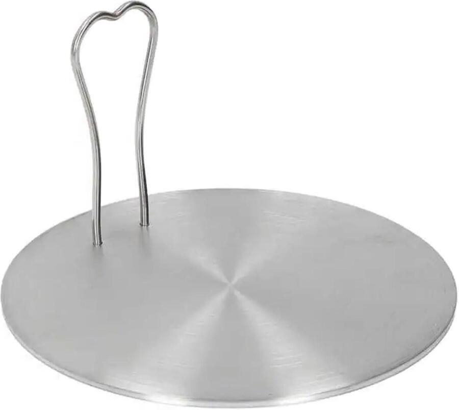 Warmteverdeler Plaat Inductie Adapter Gelijkmatig Koken Roestvrij Staal 2.54 cm Zilver