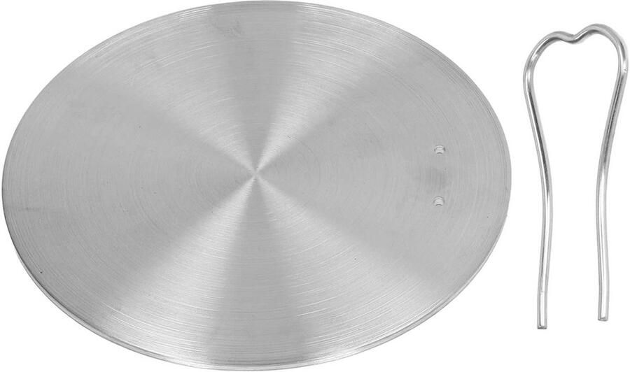 Warmteverdeler Plaat Kookplaat Accessoire Gelijkmatig Koken Roestvrij Staal 17.5 cm Zilver - Foto 2