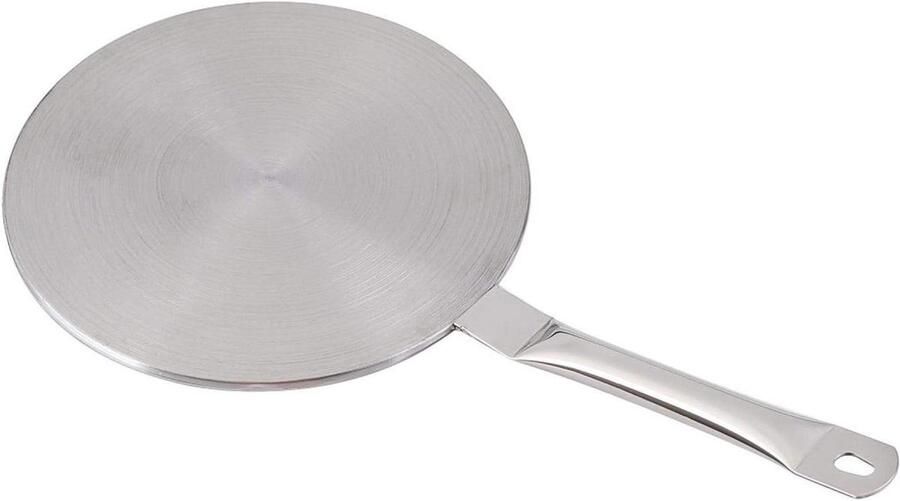 Warmteverdeler Plaat Kookplaat Accessoire Gelijkmatig Koken Roestvrij Staal 22 cm Zilver