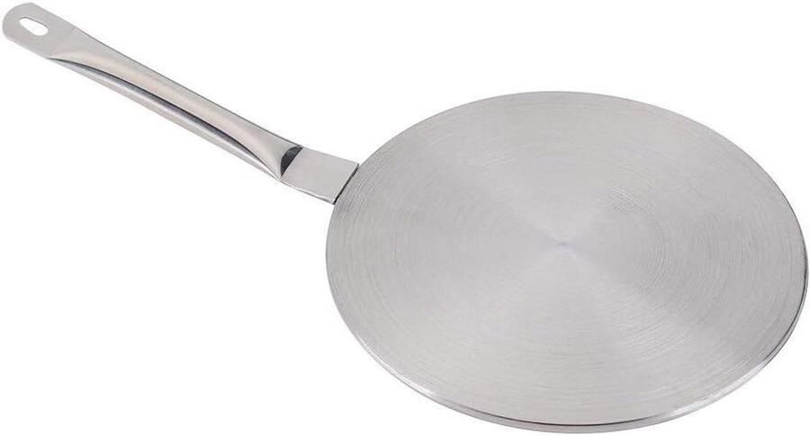 Warmteverdeler Plaat Vlamverdeler Inductie Gelijkmatig Koken Roestvrij Staal 22 cm Zilver