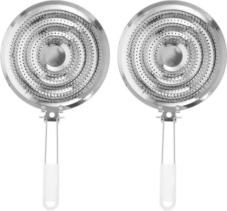 Warmteverdeler Pannen Vlamverdeler Sudderplaat Gelijkmatig Koken Roestvrij Staal 385 x 205 cm Zilver