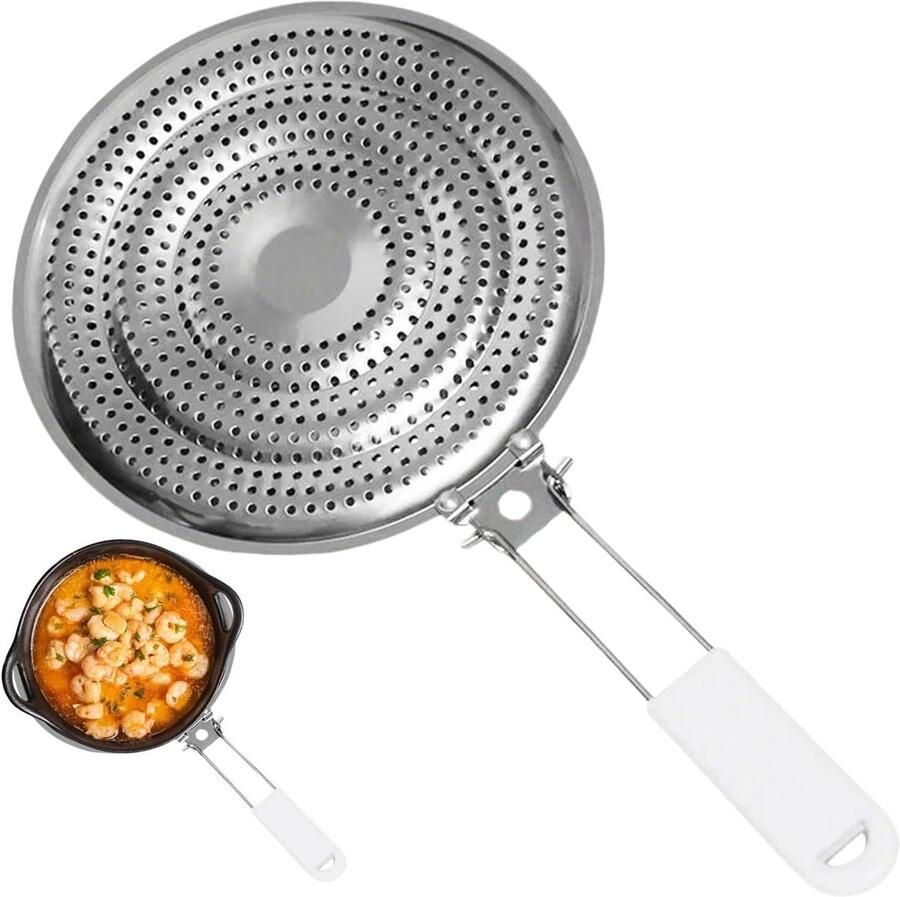 Warmteverspreider Fornuis Vlambewaker Sudderplaat Gelijkmatig Koken Roestvrij Staal Dubbellaags 20 cm Zilver
