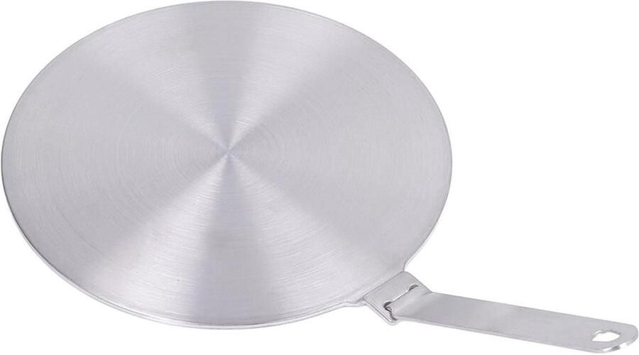 Warmteverspreider Gasfornuis Hitteverspreider Plaat Gelijkmatig Koken Roestvrij Staal 21x20x2 cm Zilver