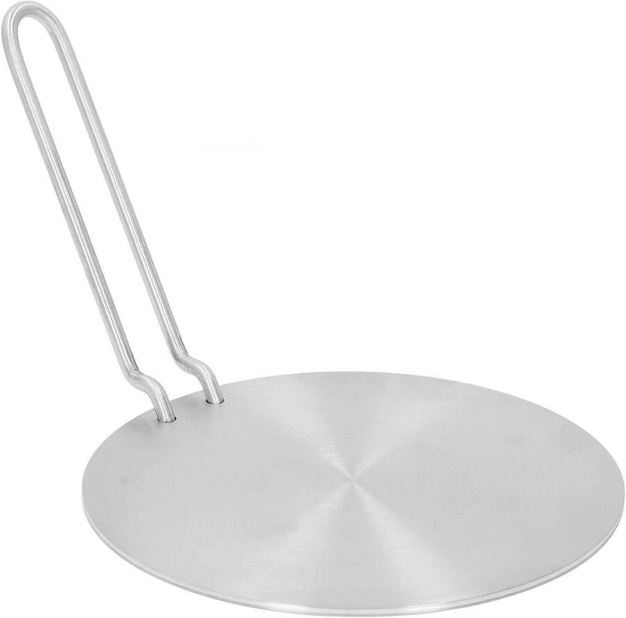 Warmteverspreider Inductieplaat Warmtegeleider Kookplaat Gelijkmatig Koken Roestvrij Staal 17.5 cm Zilver