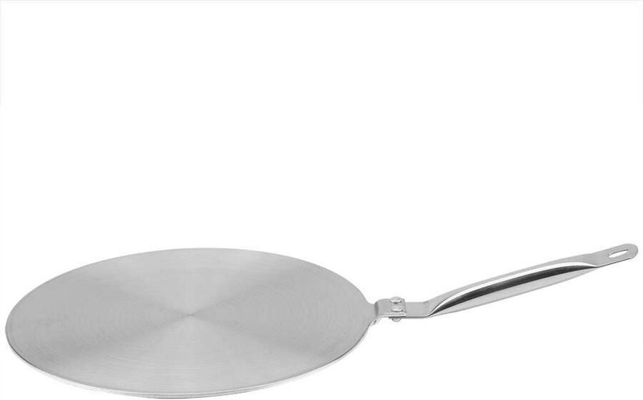 Warmteverspreider Kookplaat Adapter Ring Gelijkmatig Koken Roestvrijstaal Keramiek 20cm Diameter Wit