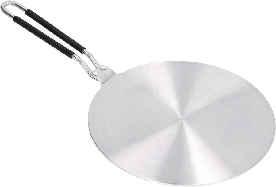 Warmteverspreider Kookplaat Adapterplaat Fornuis Gelijkmatig Koken Roestvrij Staal 22cm Zilver