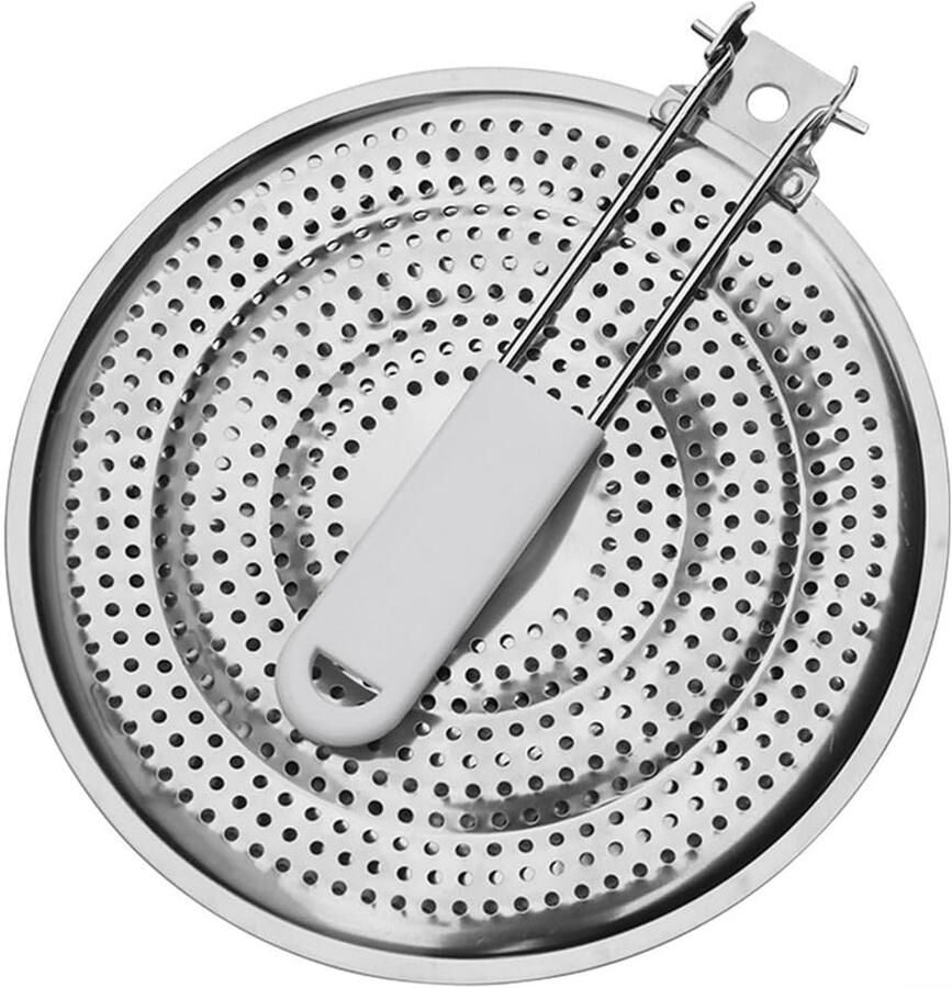 Warmteverspreider Kookplaat Adapterplaat Inductie Gelijkmatig Koken Beschermt Kookgerei 20 cm Diameter Zilver