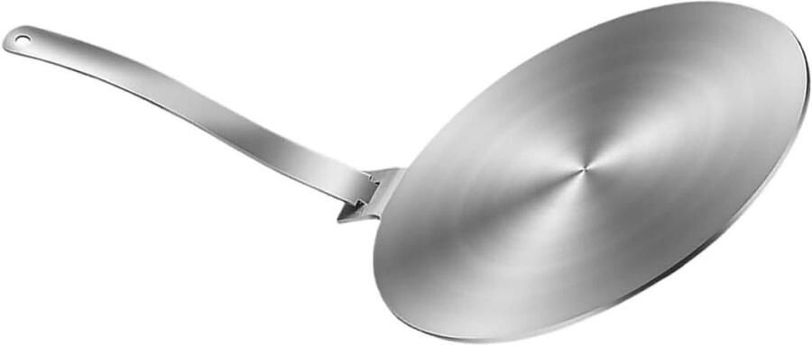 Warmteverspreider Kookplaat Hitte Diffusor Adapter Gelijkmatig Koken Roestvrij Staal 26 cm Zilver