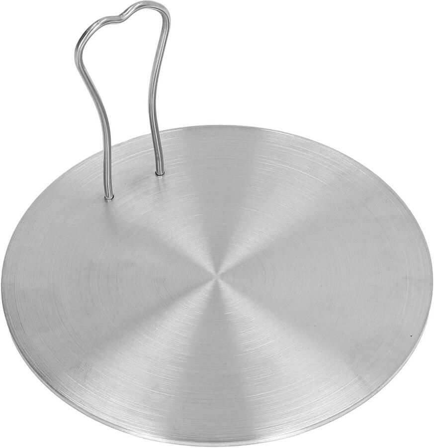 Warmteverspreider Kookplaat Inductie Adapter Gelijkmatig Koken Roestvrij Staal 20x20x2 cm Zilver