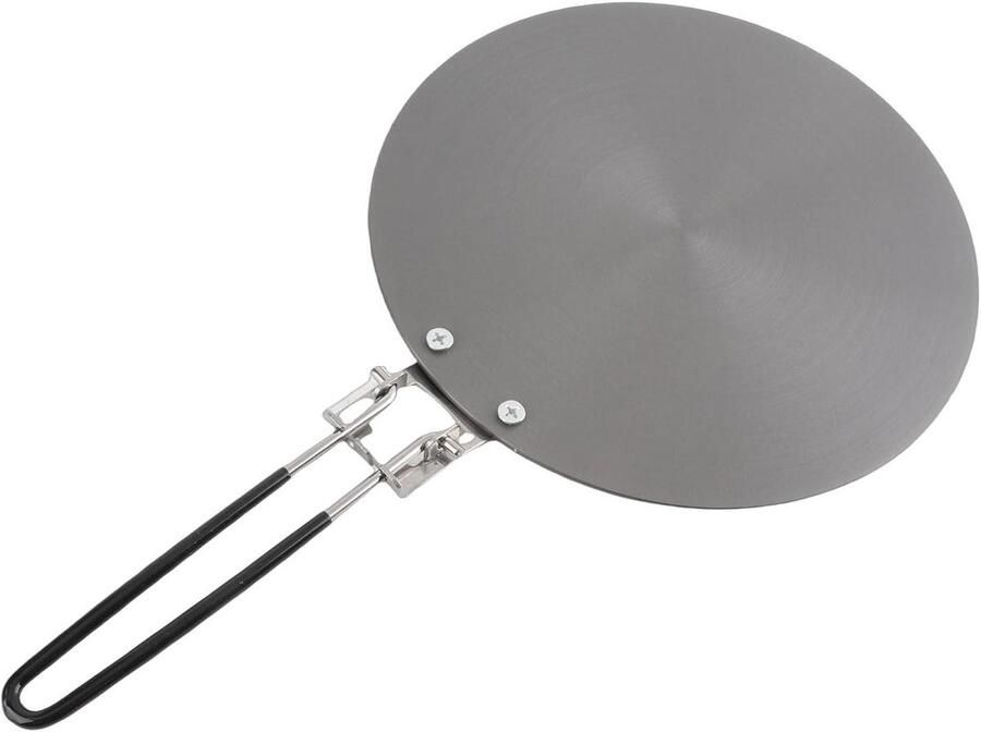 Warmteverspreider Plaat Gasfornuis Accessoire Gelijkmatig Koken Antislip Ontwerp 24cm Diameter Zilver
