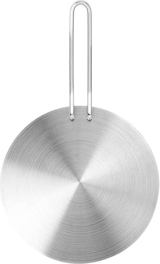 Warmteverspreider Plaat Inductie Adapter Converter Gelijkmatig Koken Roestvrij Staal 20 cm Zilver