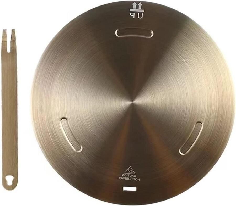 Warmteverspreider Plaat Inductie Adapter Gelijkmatig Koken Afneembaar Handvat Rosé Goud