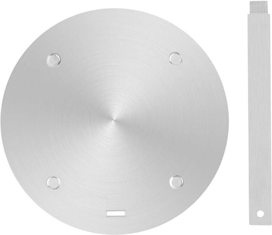 Warmteverspreider Plaat Inductie Adapter Gelijkmatig Koken Drielaags Ontwerp 20 cm Zilver