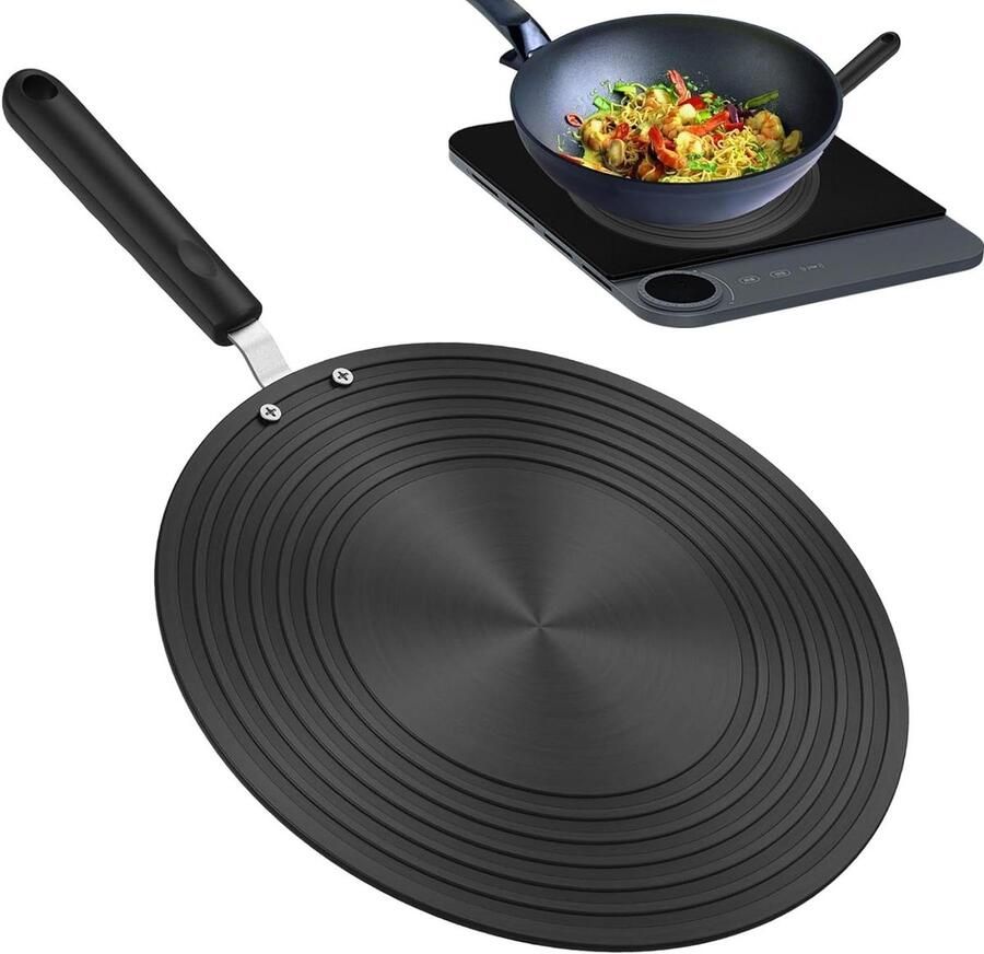 Warmteverspreider Plaat Inductie Adapter Gelijkmatig Koken Luchtvaartkwaliteit Aluminium 262 cm Zwart