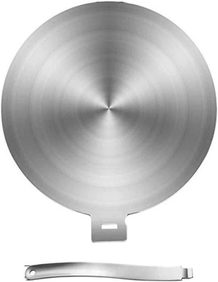 Warmteverspreider Plaat Inductie Adapter Gelijkmatig Koken Roestvrij Staal 13 cm Zilver