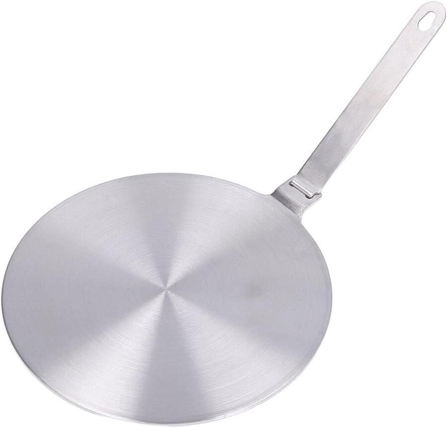 Warmteverspreider Plaat Inductie Adapter Gelijkmatig Koken Roestvrij Staal 22 x 22 x 2 cm Zilver - Foto 2