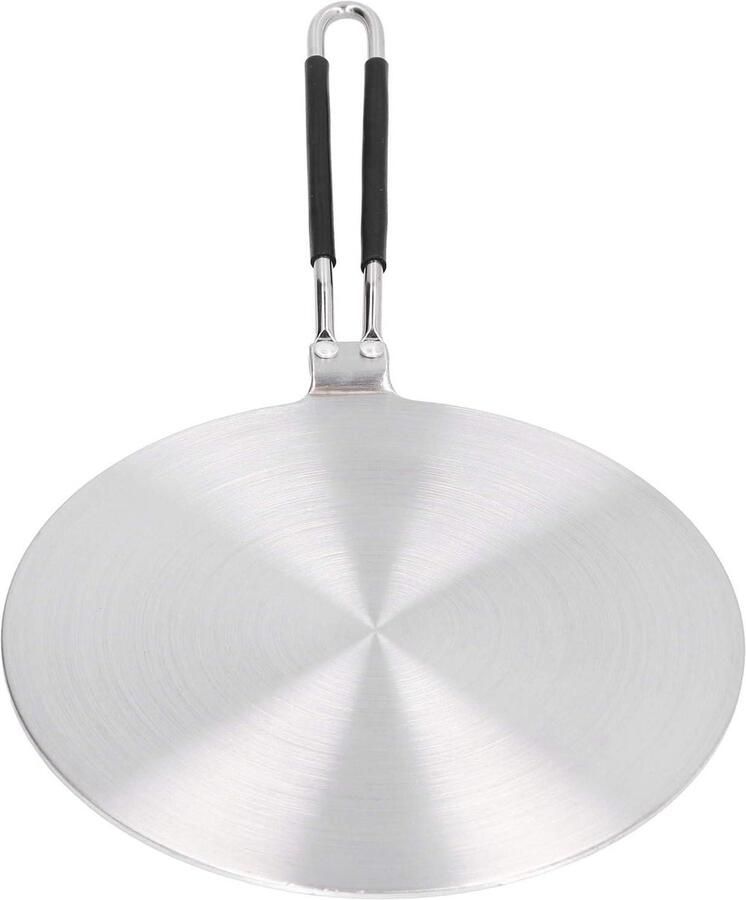 Warmteverspreider Plaat Inductie Adapter Gelijkmatig Koken Roestvrij Staal 24 Cm Zilverkleurig