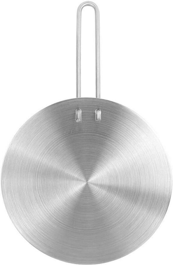 Warmteverspreider Plaat Inductie Adapter Gelijkmatig Koken Roestvrij Staal 24cm Diameter Zilver
