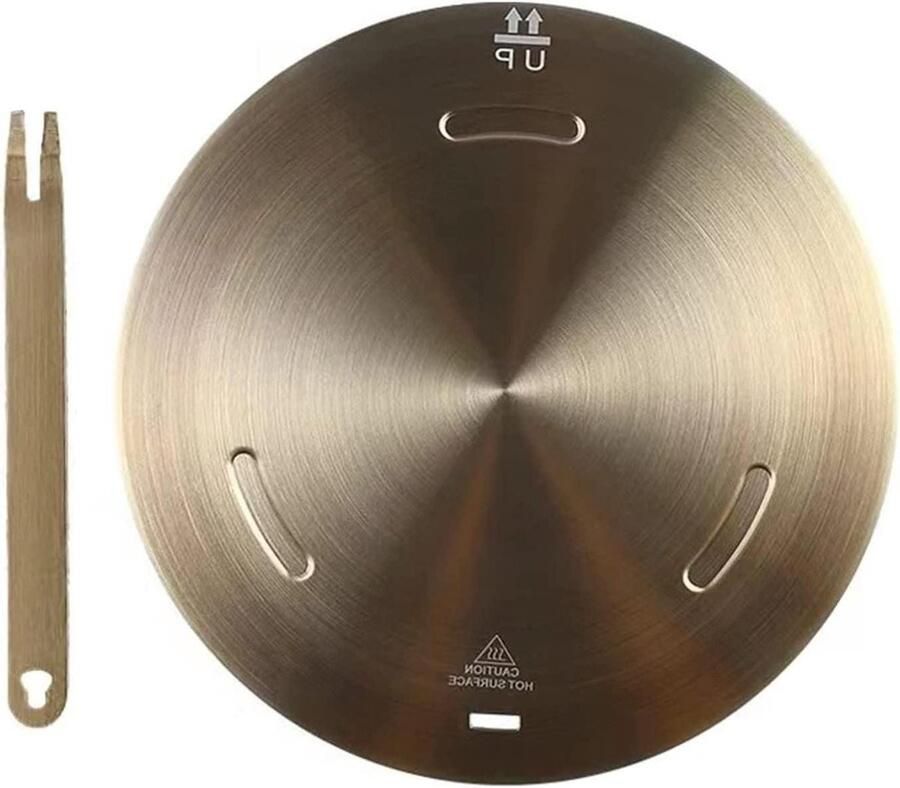 Warmteverspreider Plaat Inductie Adapter Gelijkmatig Koken Verwijderbaar Handvat 20 cm Diameter Rose Gold