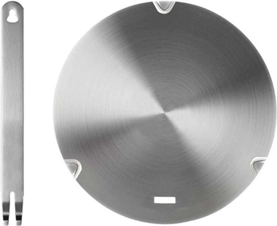 Warmteverspreider Plaat Inductie Adapter Koken Uitbreiden Gelijkmatige Hitte 22 cm Diameter Zilver