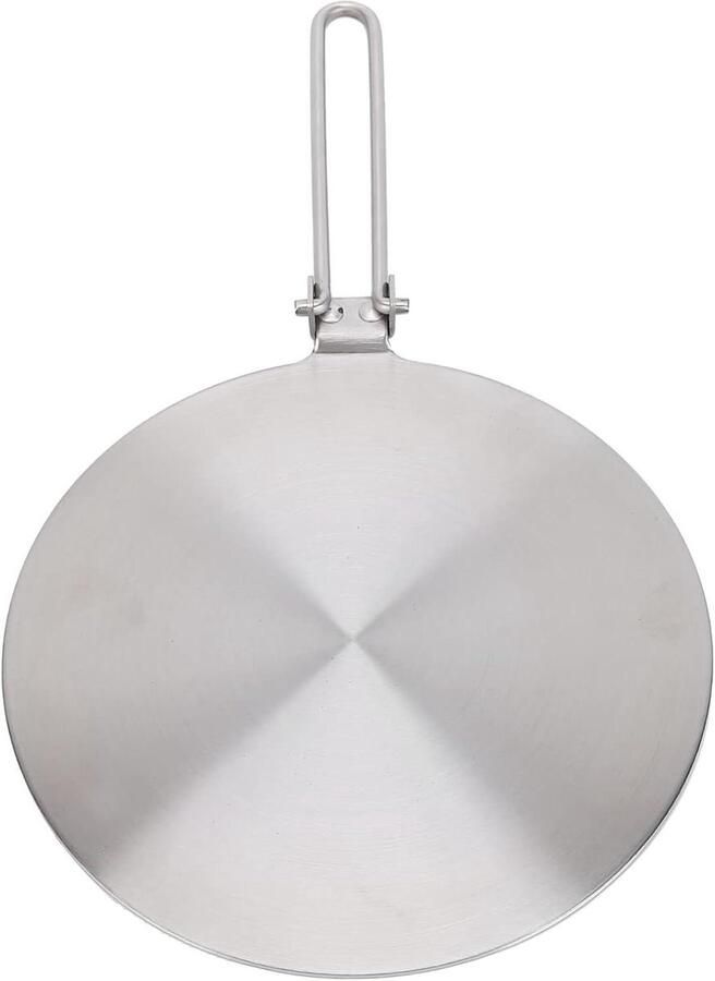 Warmteverspreider Plaat Inductie Adapter Pan Gelijkmatig Koken Roestvrij Staal 25 cm Zilver