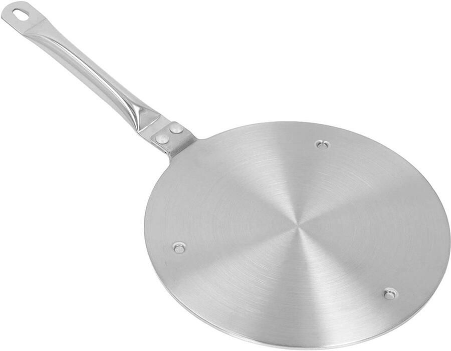 Warmteverspreider Plaat Inductieplaat Converter Gelijkmatig Koken Roestvrij Staal 22 cm Zilver