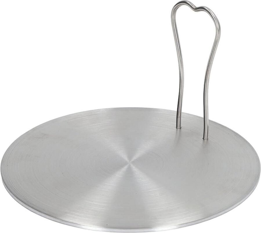 Warmteverspreider Plaat Kookplaat Adapter Gelijkmatig Koken Roestvrij Staal 20 cm Zilver